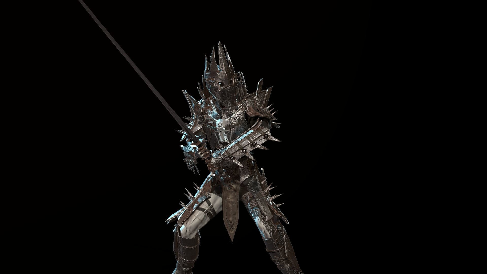 Skeleton5 lord of rings character Low-poly 3D model_17