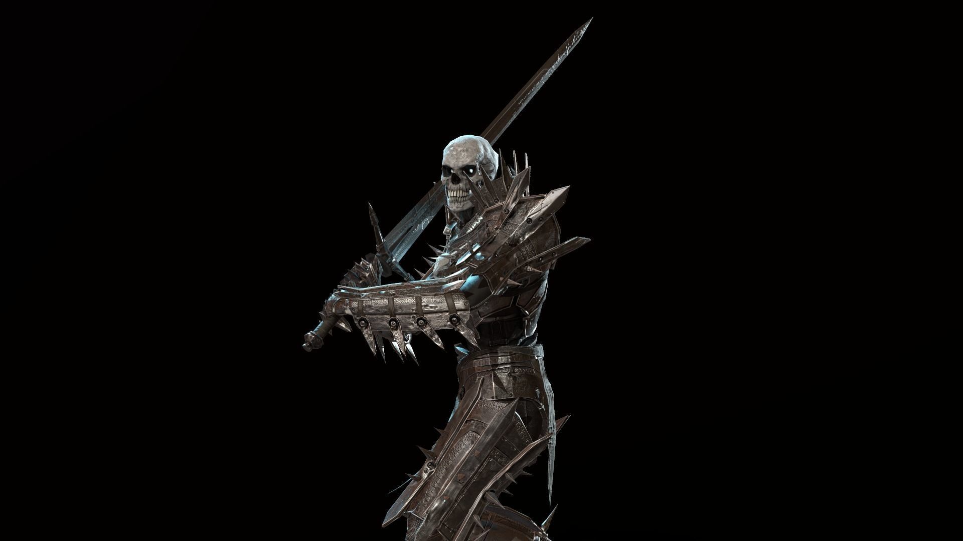 Skeleton5 lord of rings character Low-poly 3D model_15