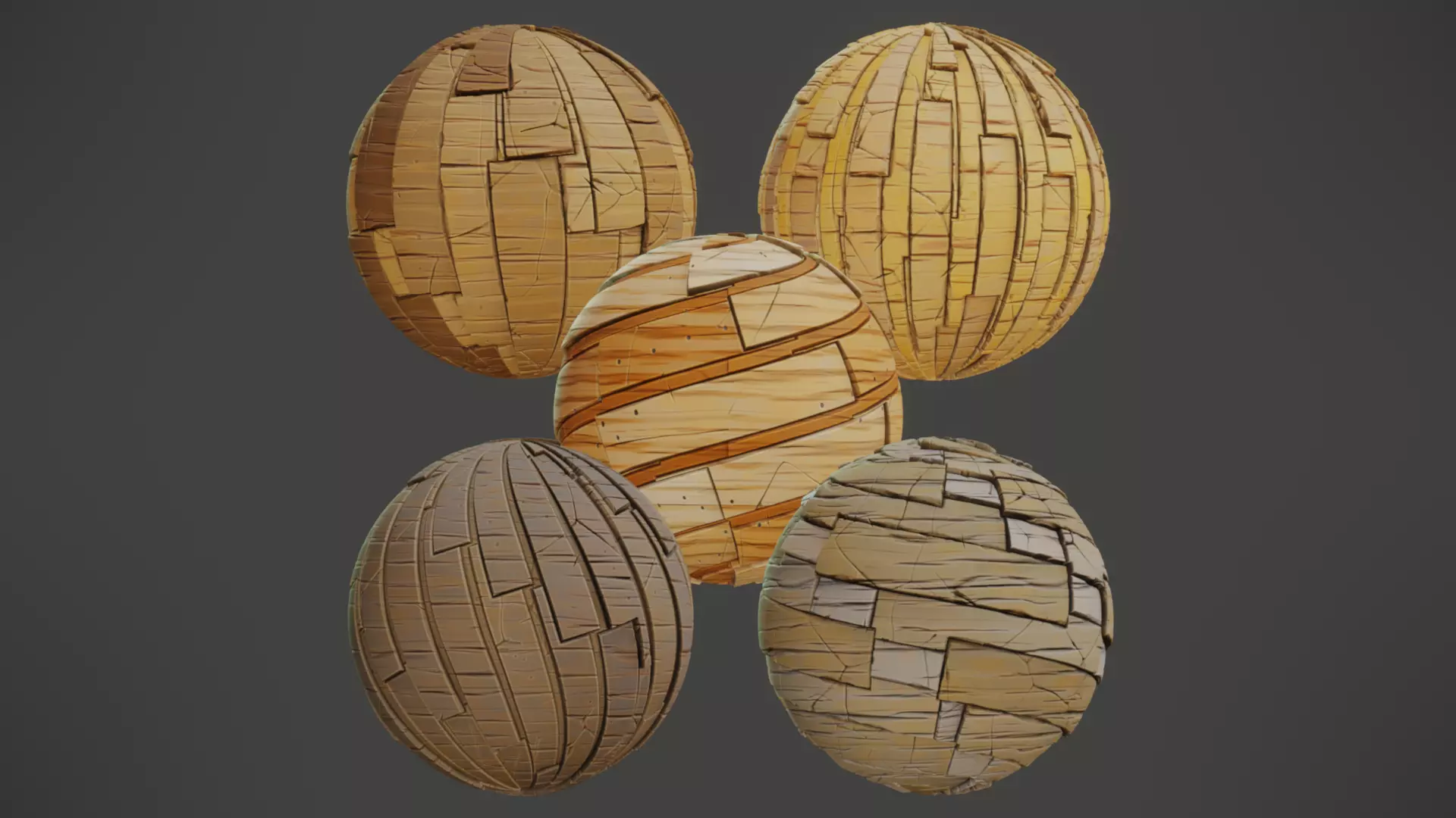 Stylized PBR Wood Planks Textures Texture