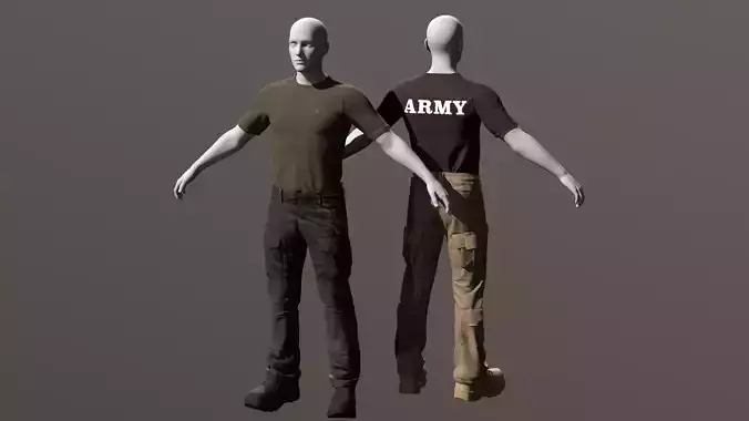 Mens tactical clothing Pants T-shirt Boots PBR model