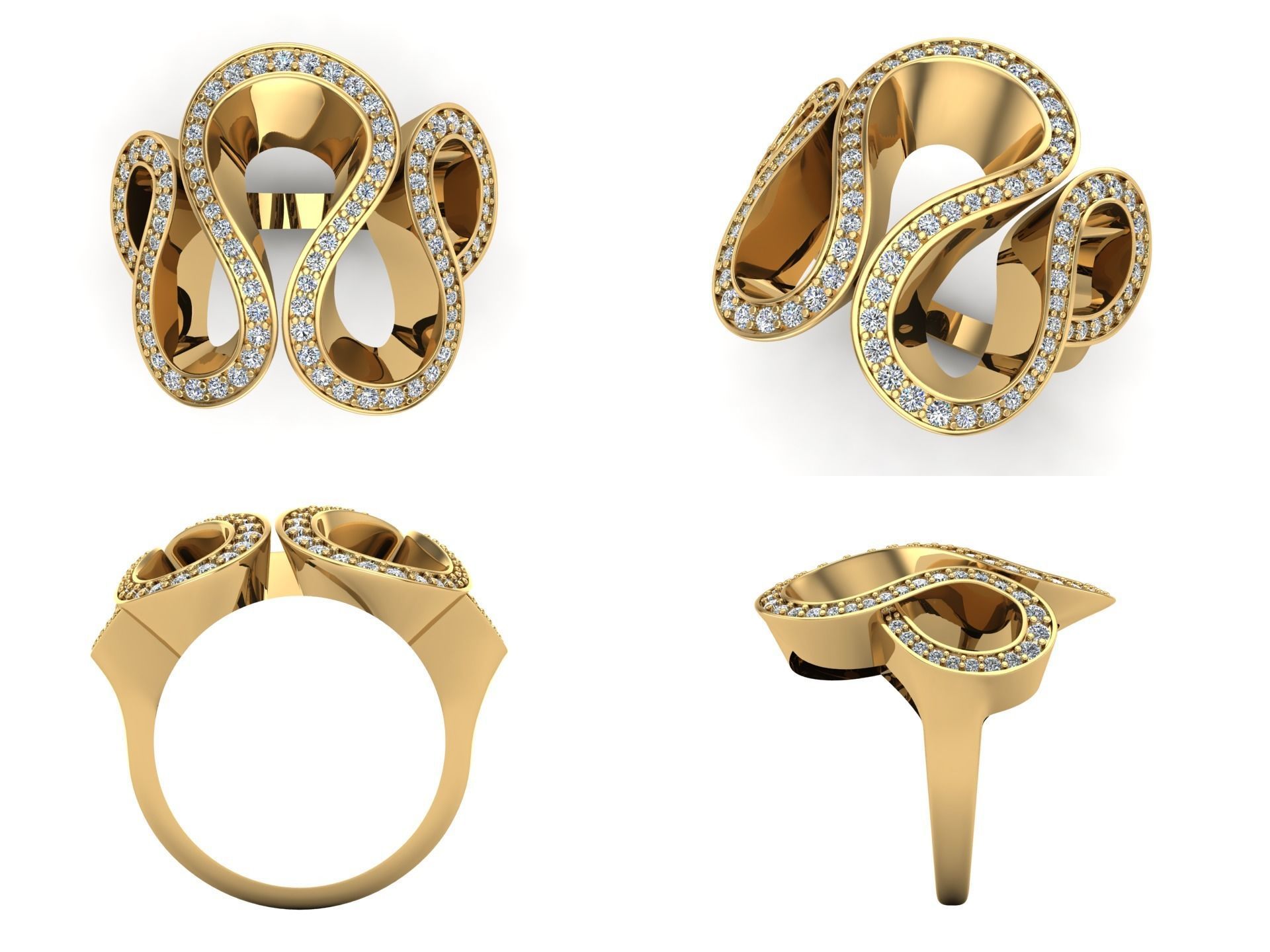 Ring iz50 3D print model_3