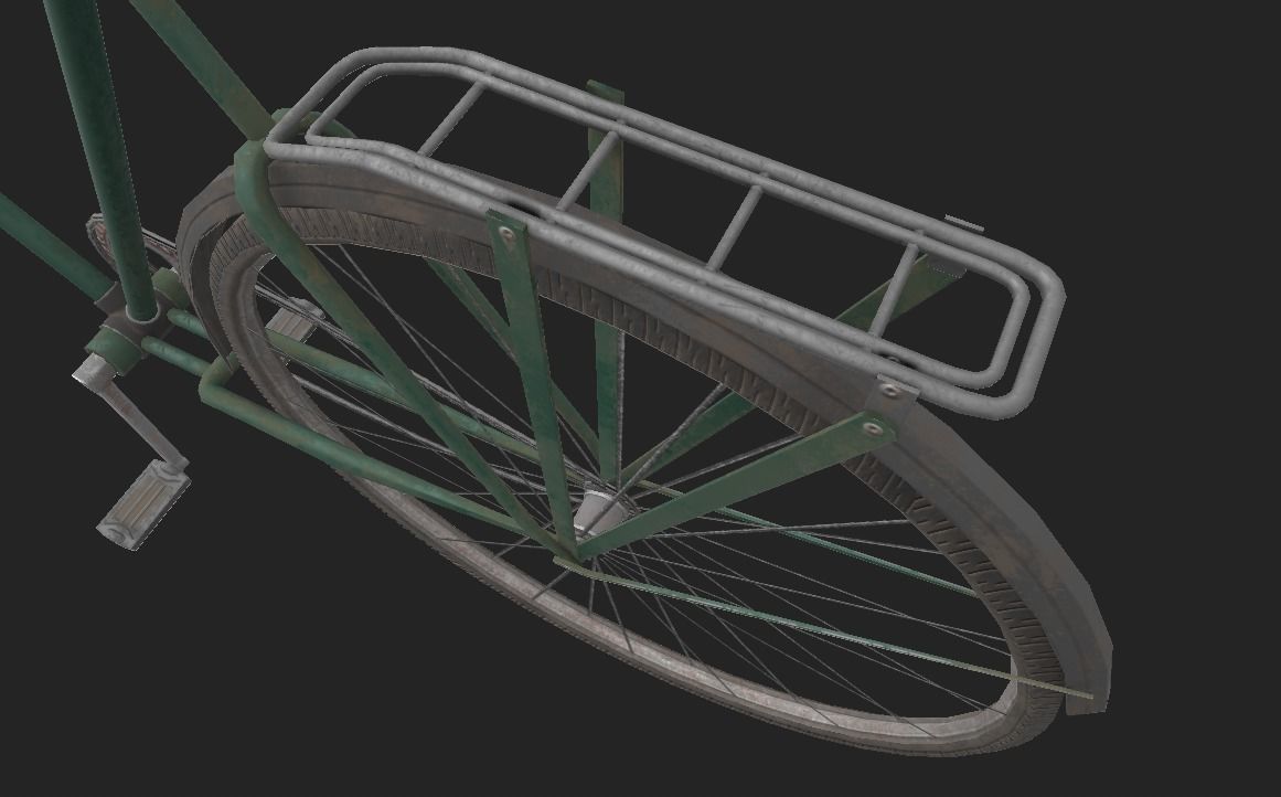 City Bicycle Low-poly 3D model_6
