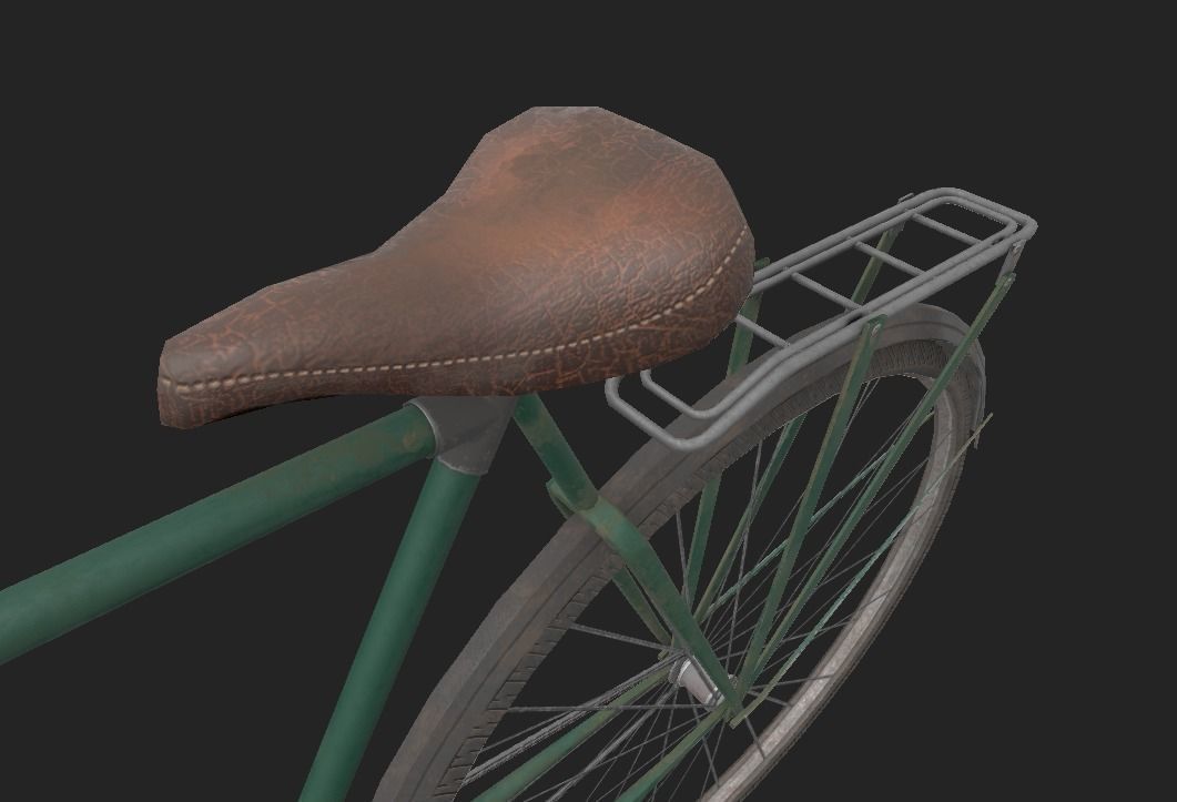 City Bicycle Low-poly 3D model_5