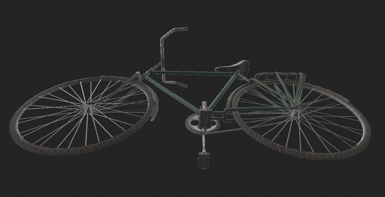 City Bicycle Low-poly 3D model_7