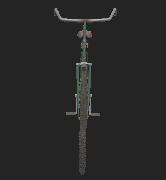 City Bicycle Low-poly 3D model_4