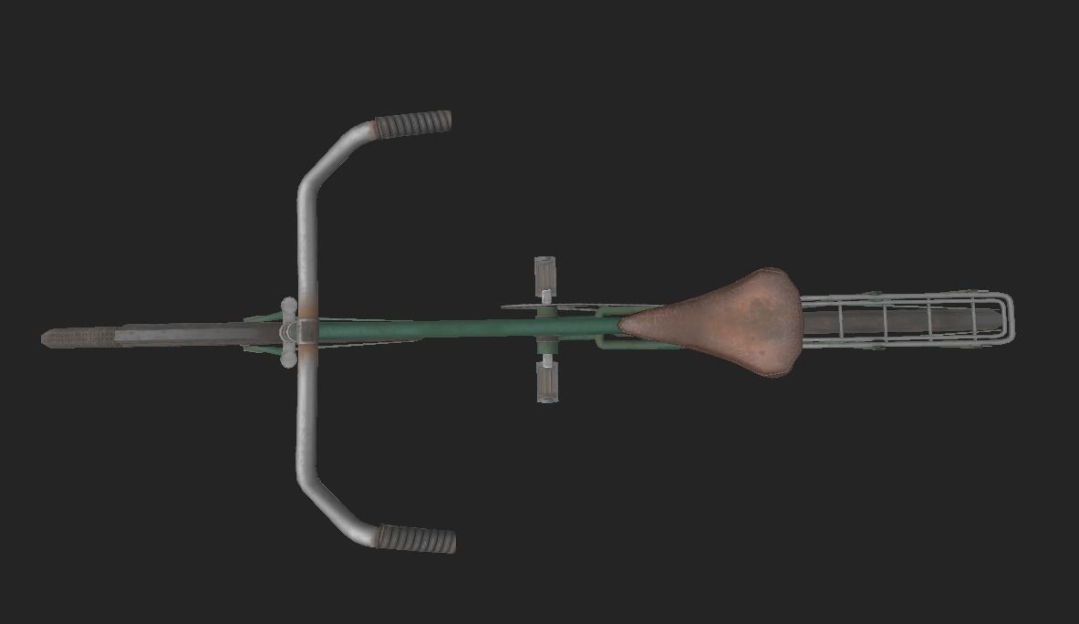 City Bicycle Low-poly 3D model_2