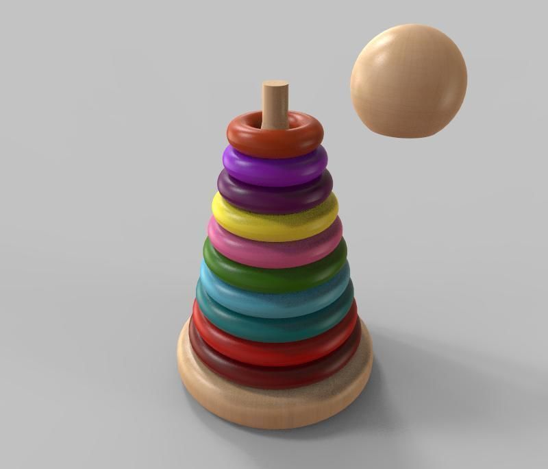 Stacking Rings 3D model_1