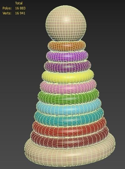 Stacking Rings 3D model_4