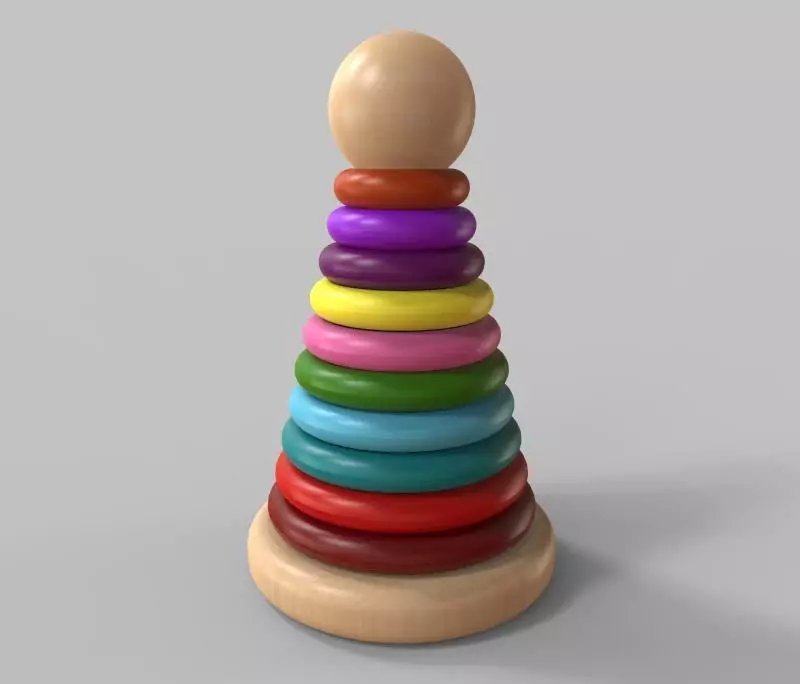 Stacking Rings 3D model_0