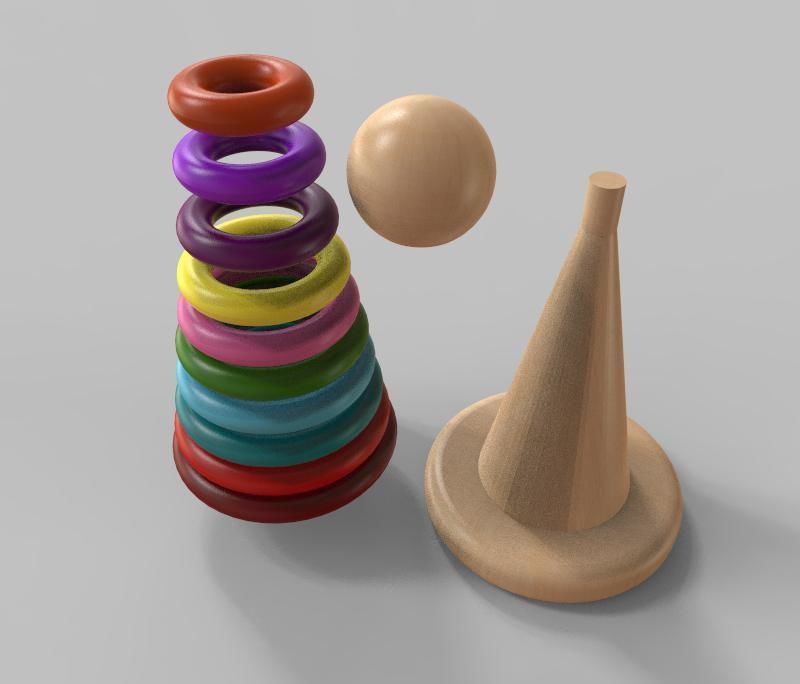 Stacking Rings 3D model_3