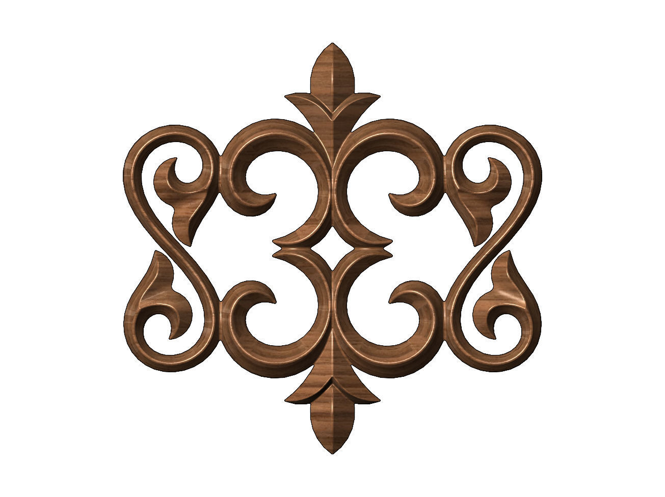 Floral Scroll molding and relief 3D print model_7