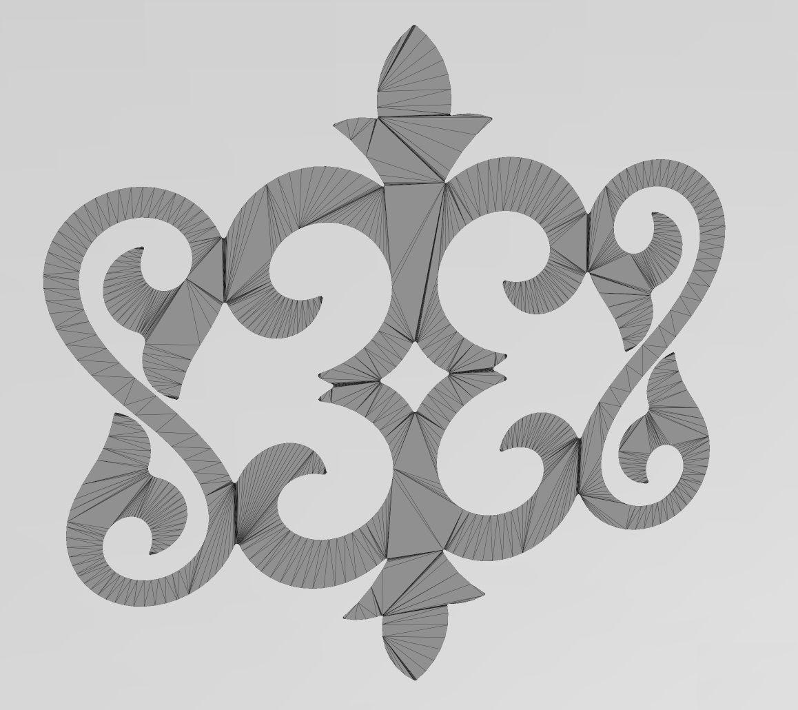 Floral Scroll molding and relief 3D print model_12