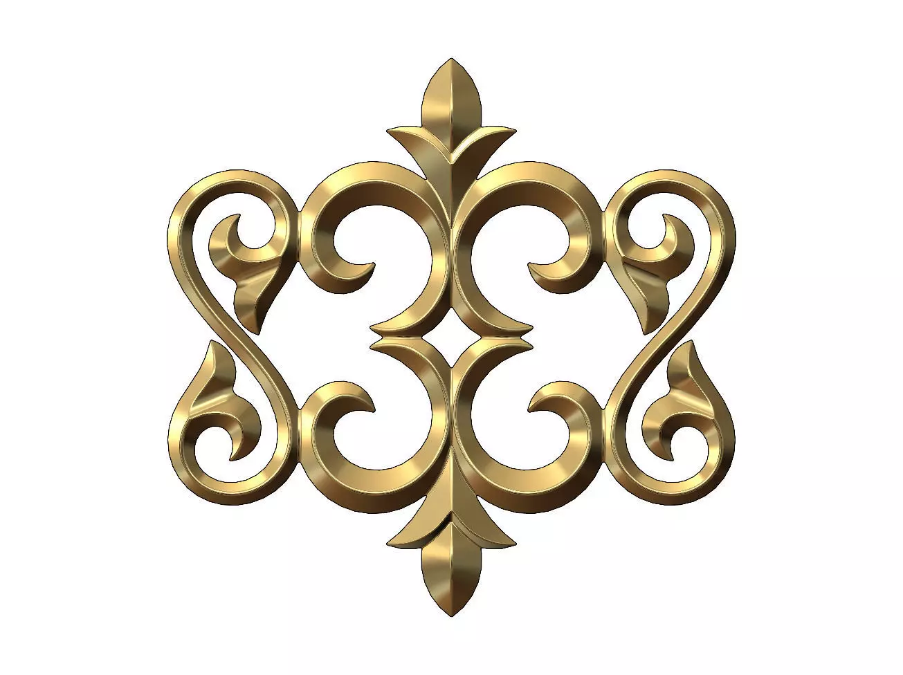 Floral Scroll molding and relief 3D print model_0