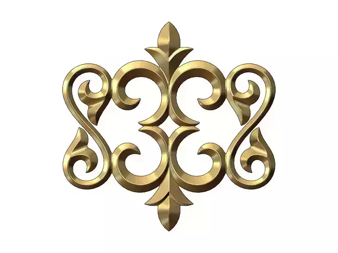 Floral Scroll molding and relief 3D print model