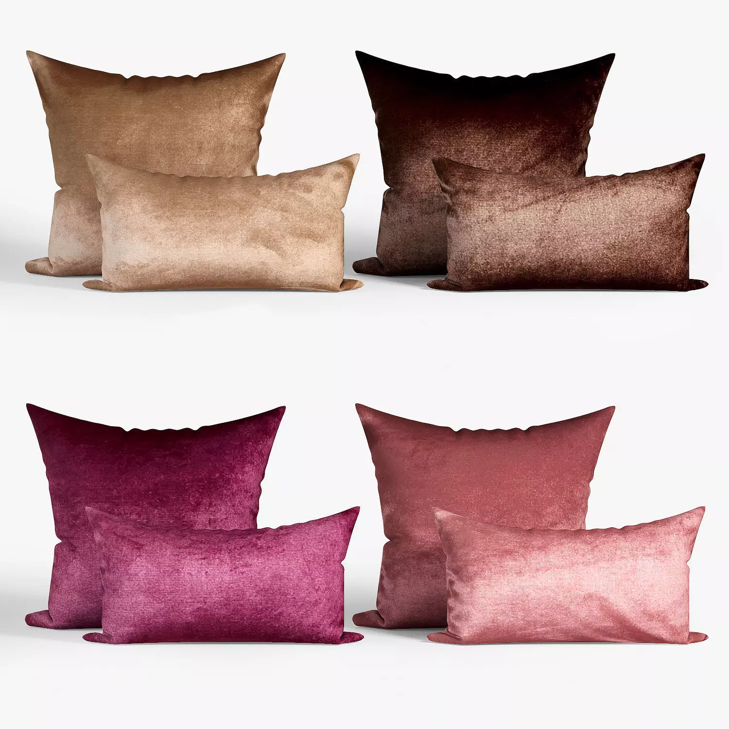 Decorative pillows set 038 3D model_0