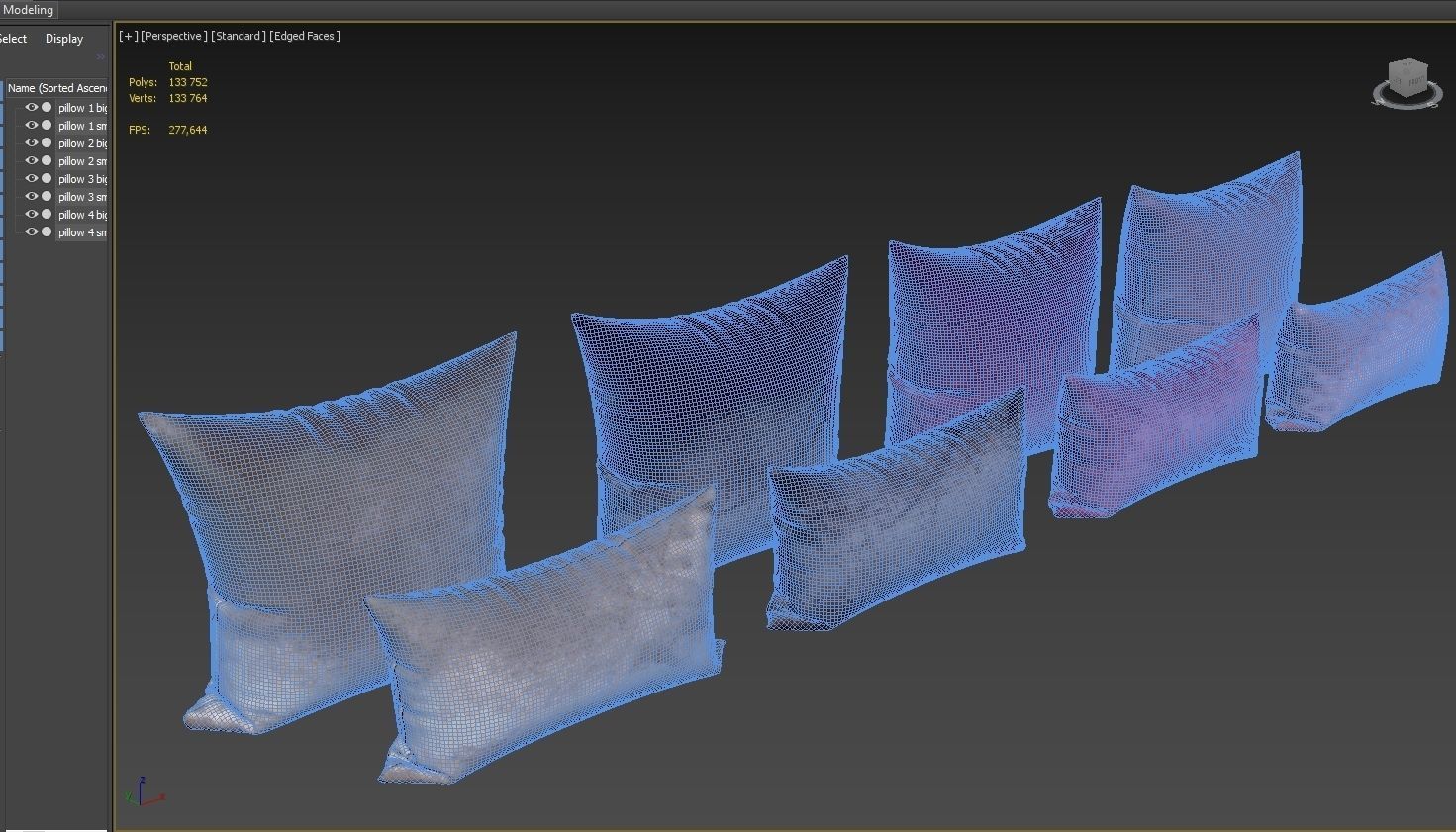 Decorative pillows set 038 3D model_6