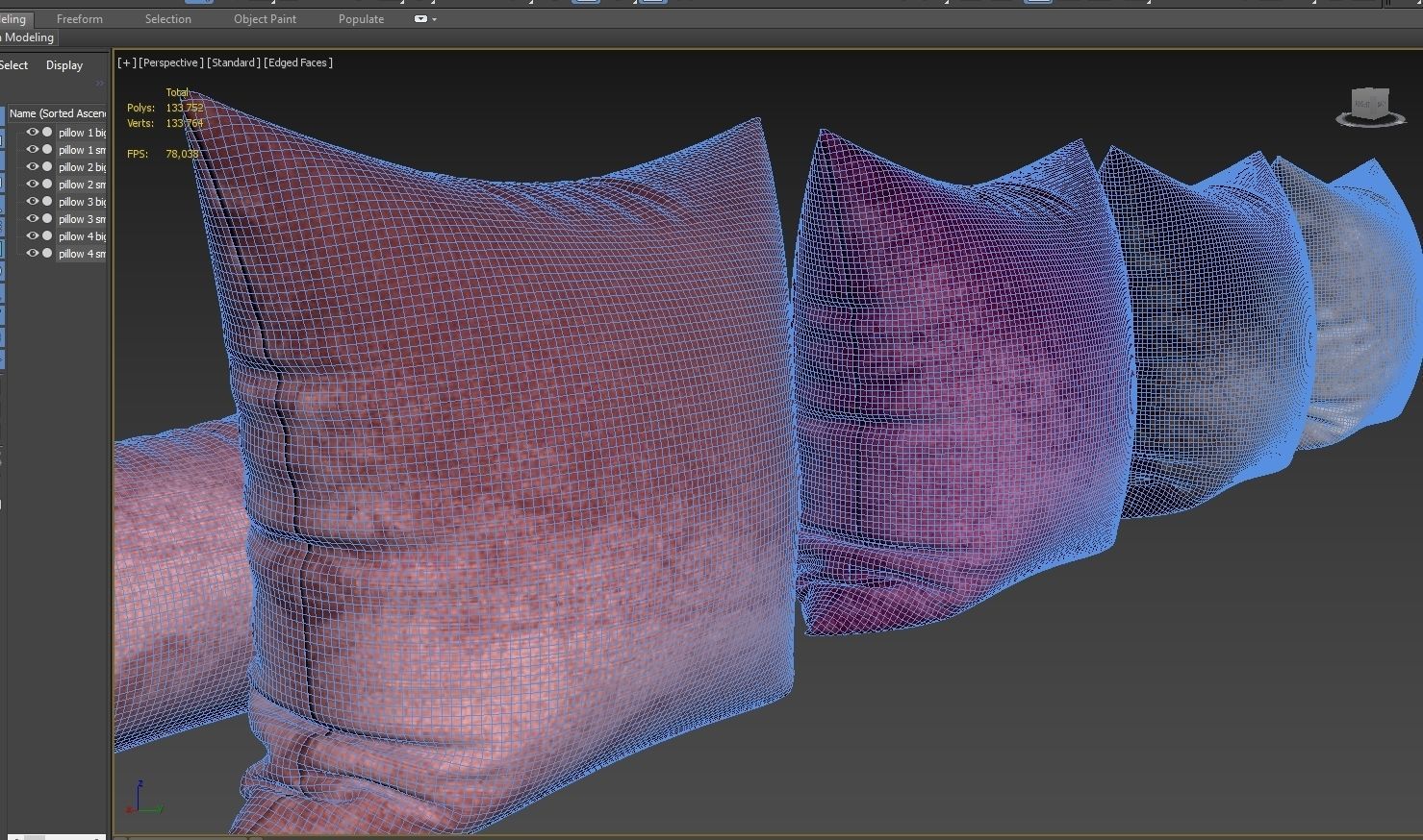 Decorative pillows set 038 3D model_11