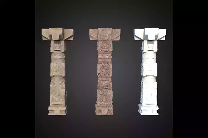 Game ready 3D model of Pillar
