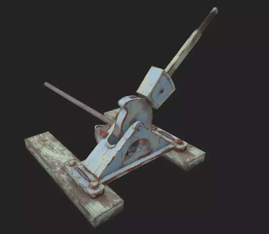 Railroad Switch Low-poly 3D model