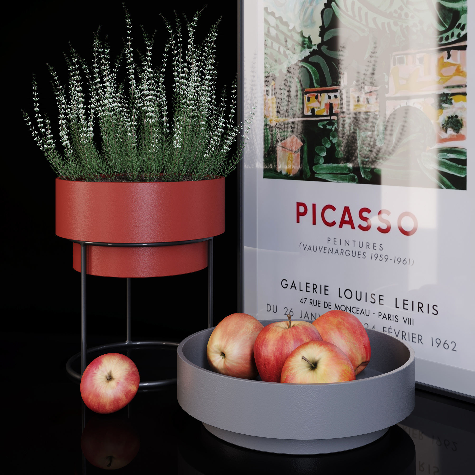 Autumn decor set 03 3D model_1