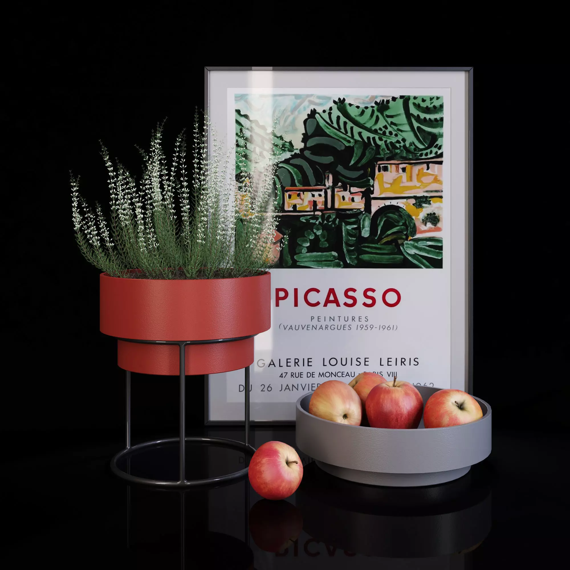 Autumn decor set 03 3D model_0