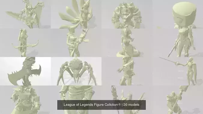 League of Legends Figure Collction-1 3D Model Collection