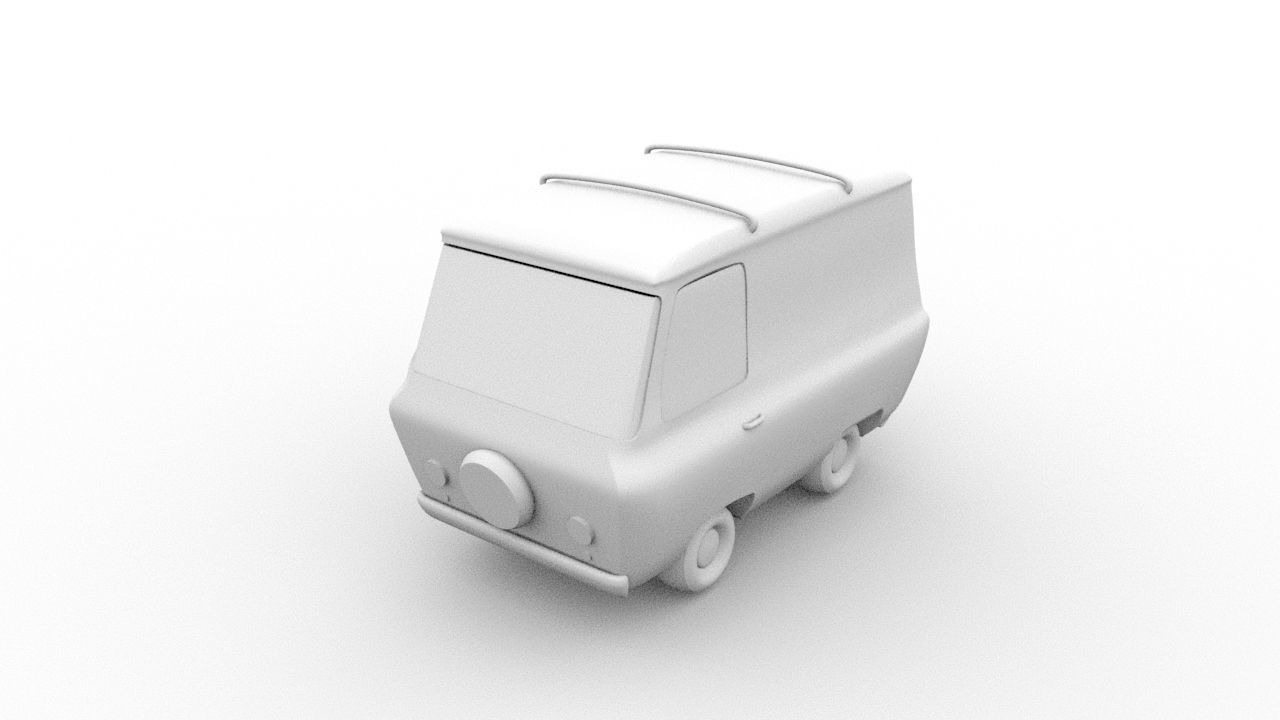 Mystry Machine Free low-poly 3D model_1