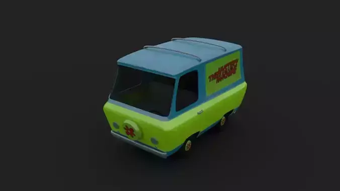 Mystry Machine Free low-poly 3D model