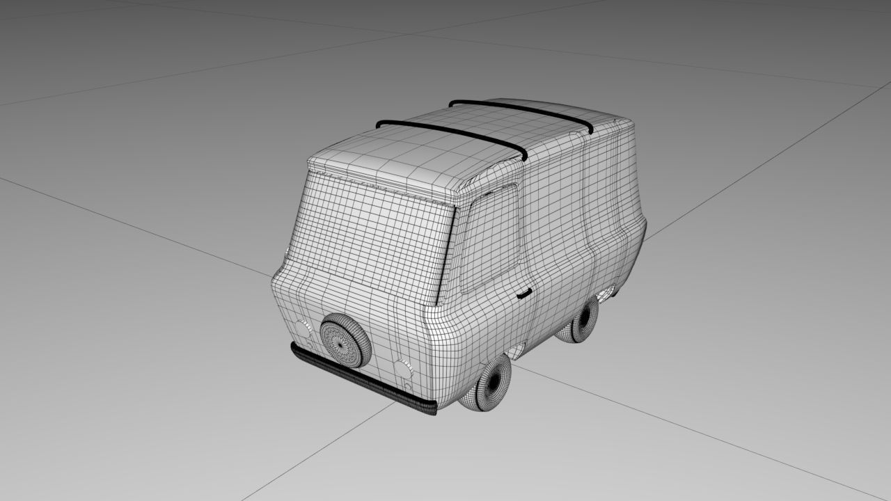 Mystry Machine Free low-poly 3D model_2