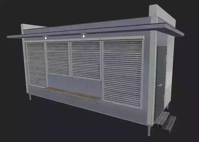 Street Stand Low-poly 3D model