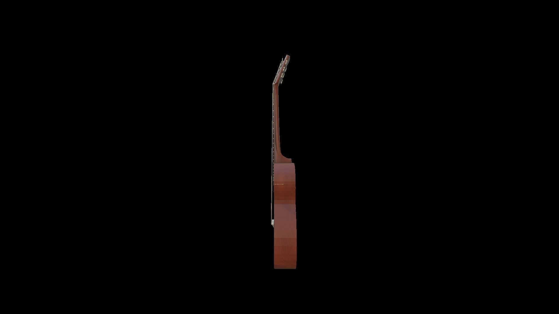 Acoustic guitar 3D model_2