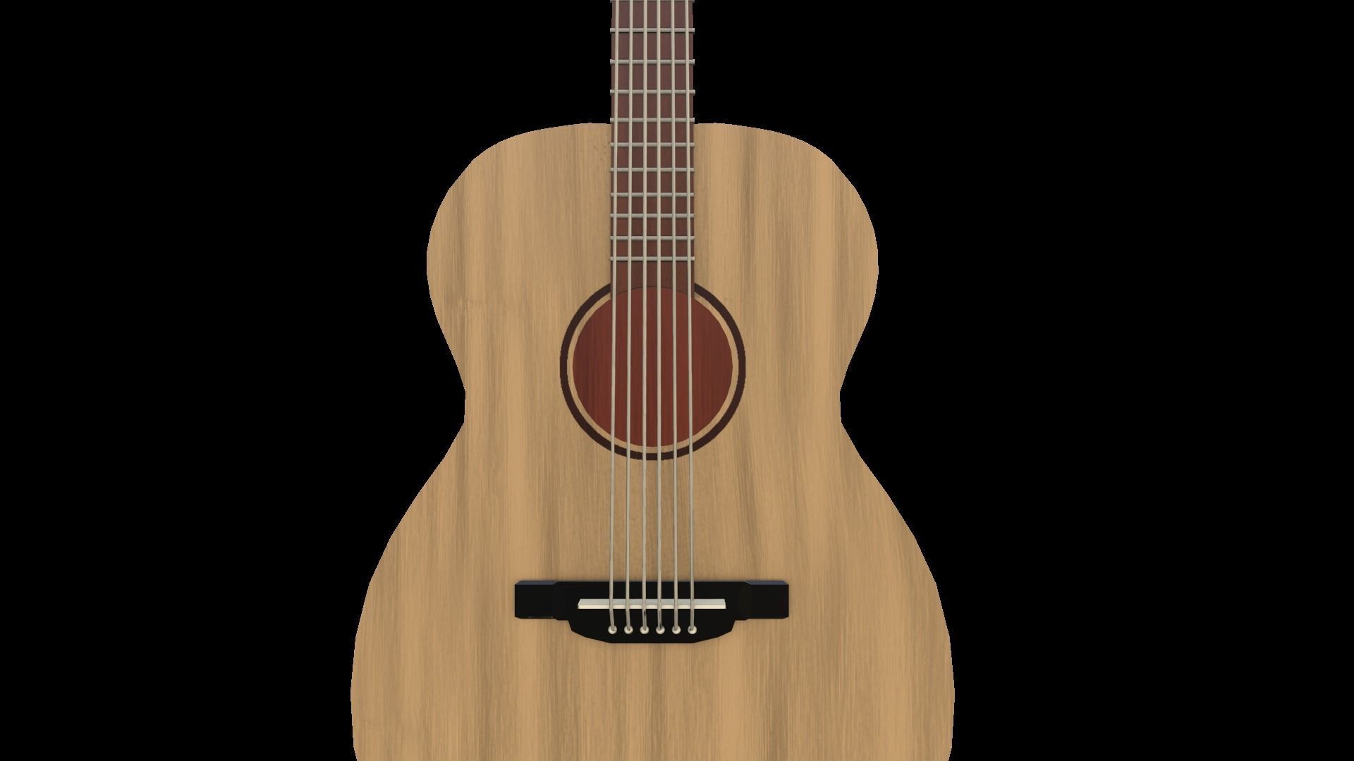 Acoustic guitar 3D model_7