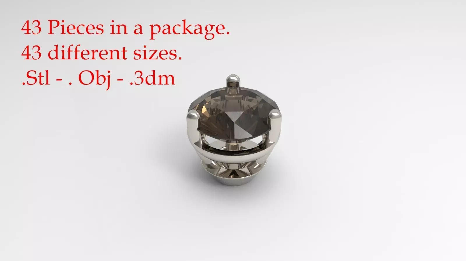 Jewelry Prong Head Set Package 039 3D print model_0