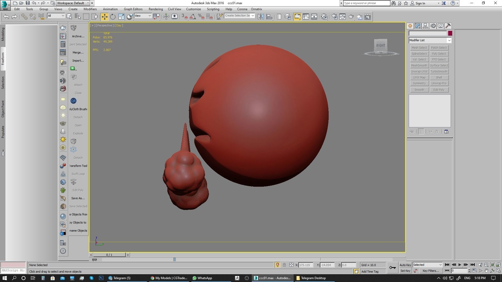 Emoji Face with Steam From Nose 3D model_15