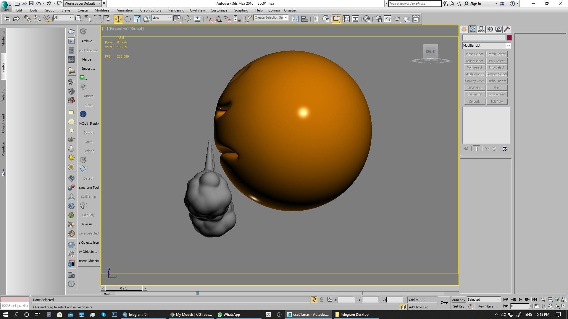 Emoji Face with Steam From Nose 3D model_3