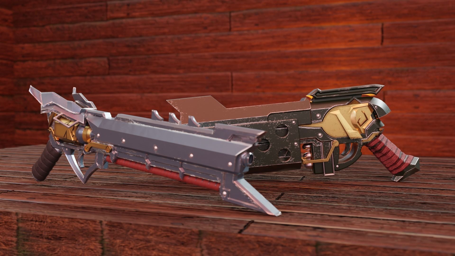 Samira Weapons 3D Model Set for 3D Print 3D print model_1