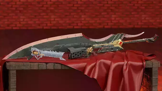 Samira Weapons 3D Model Set for 3D Print 3D print model
