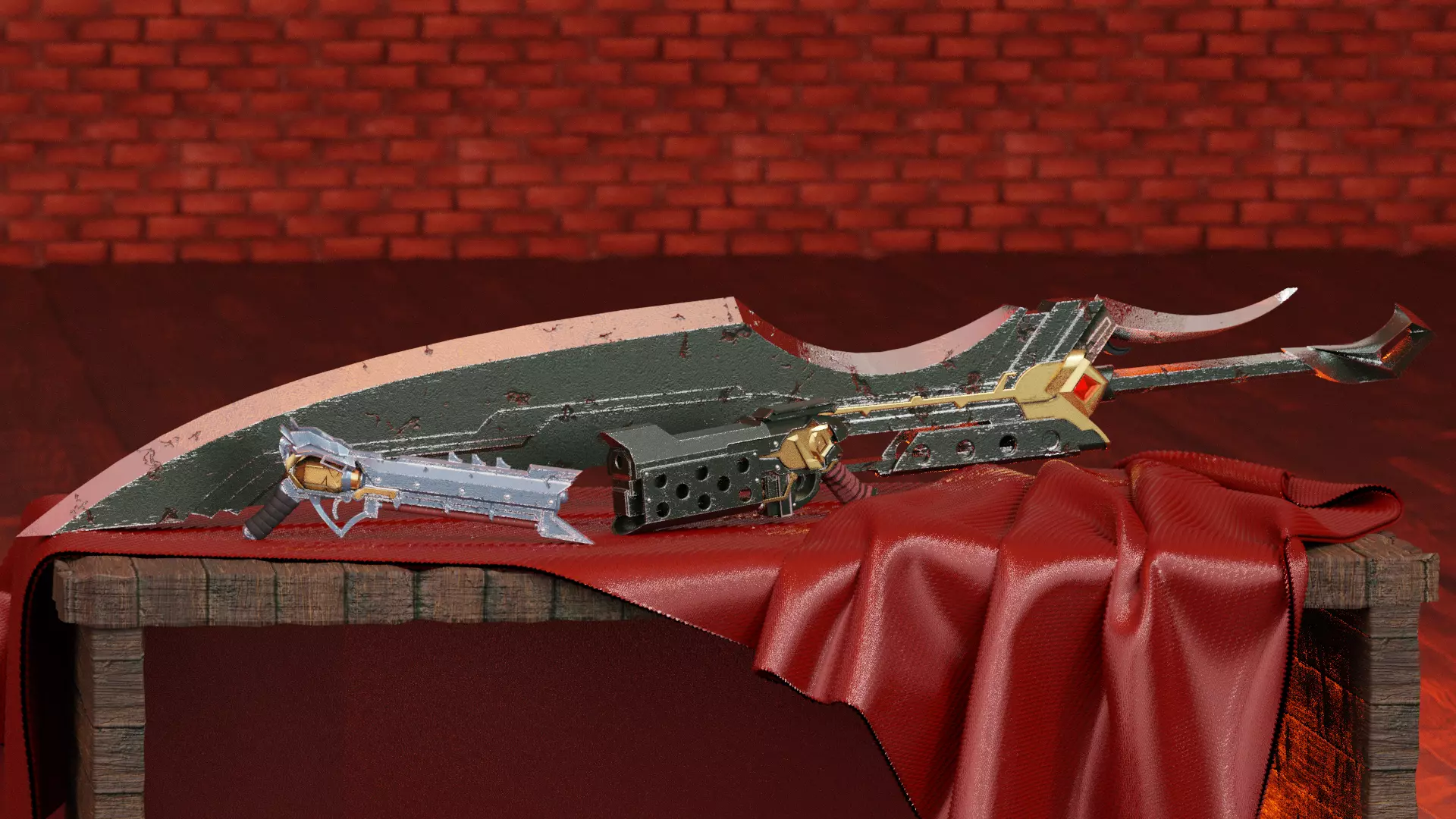 Samira Weapons 3D Model Set for 3D Print 3D print model_0