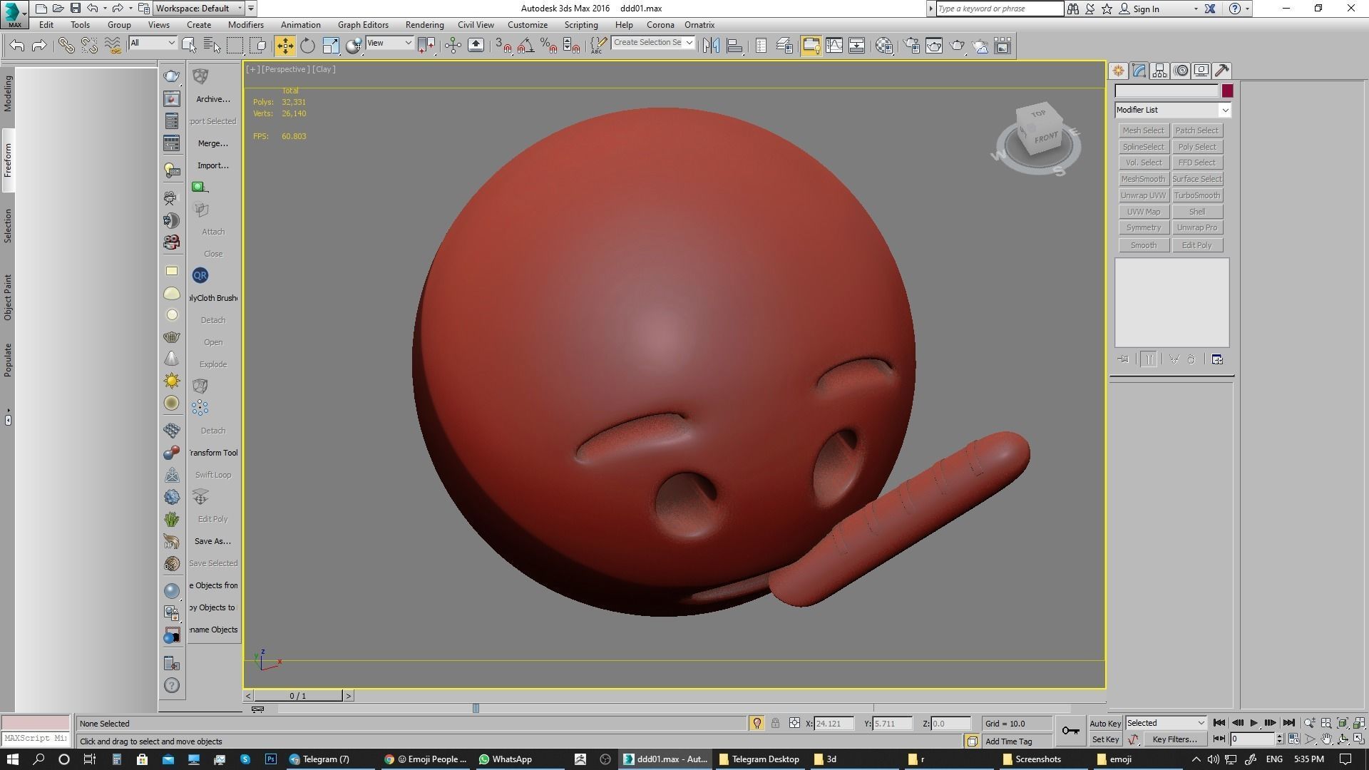 Emoji Face with Thermometer 3D model_18