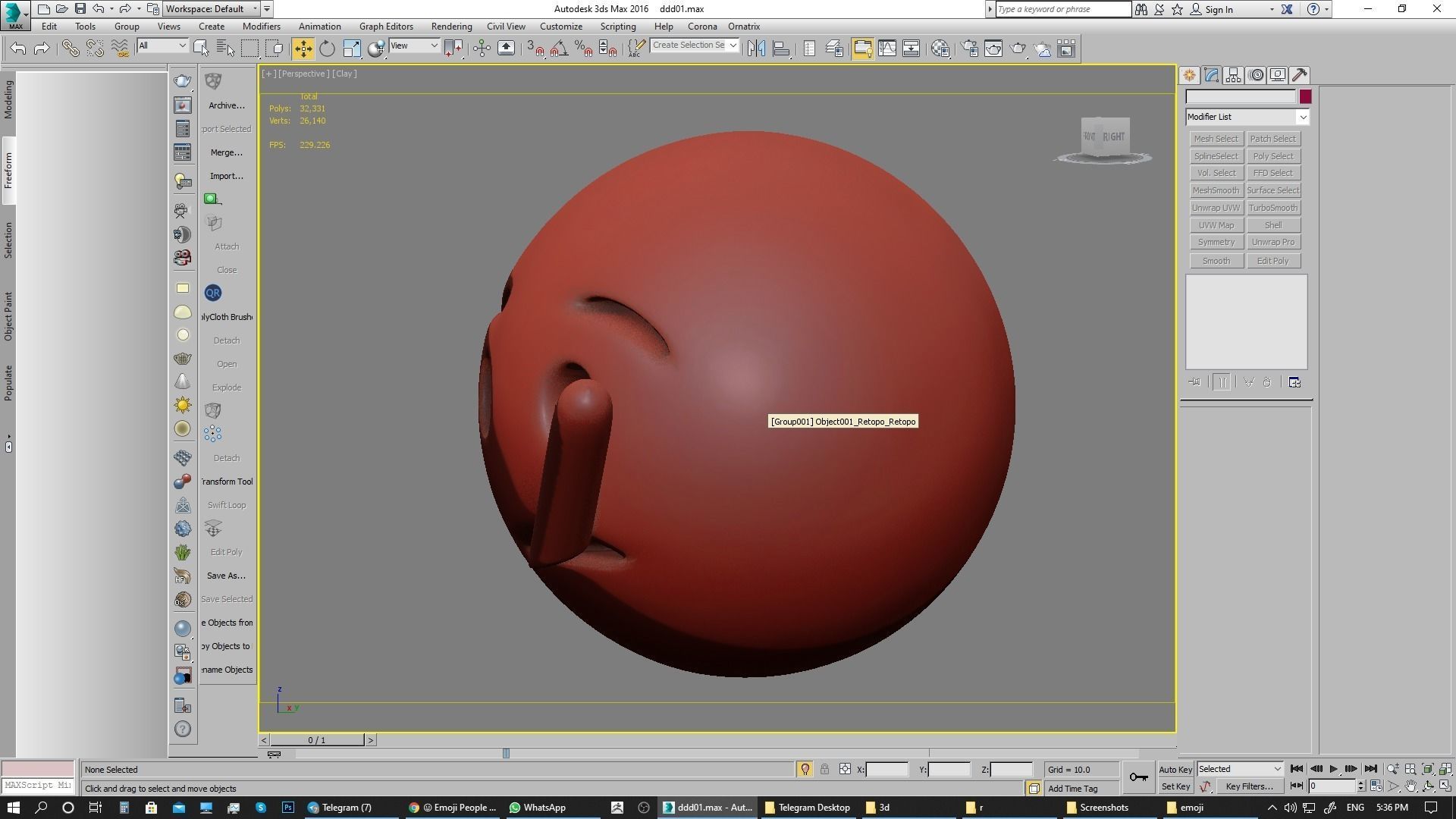 Emoji Face with Thermometer 3D model_15