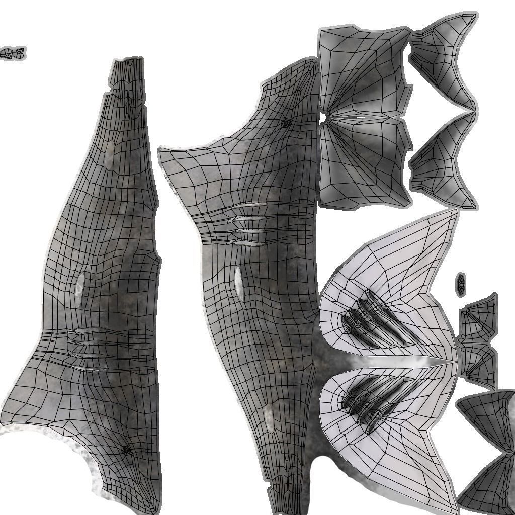 Basking Shark Low-poly 3D model_11