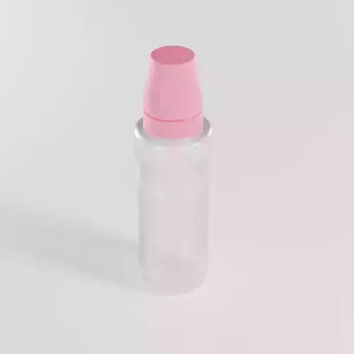 Feeding bottle with translucent plastic material