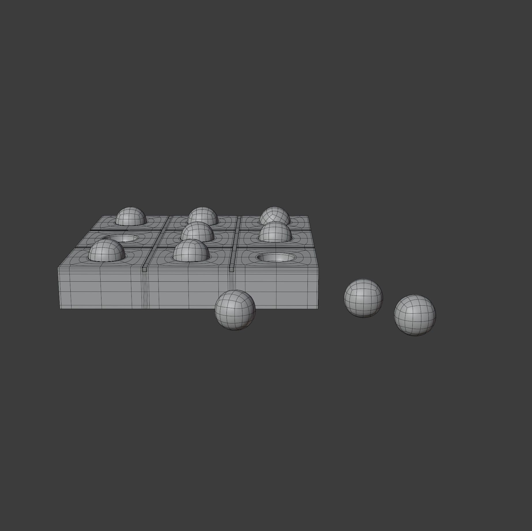 Tic Tac Toe Set 3D model_13