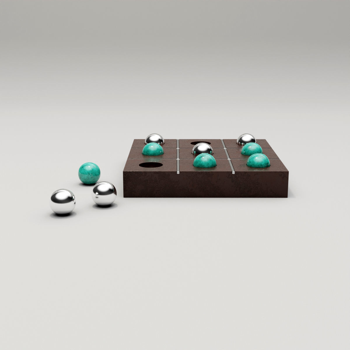 Tic Tac Toe Set 3D model_5