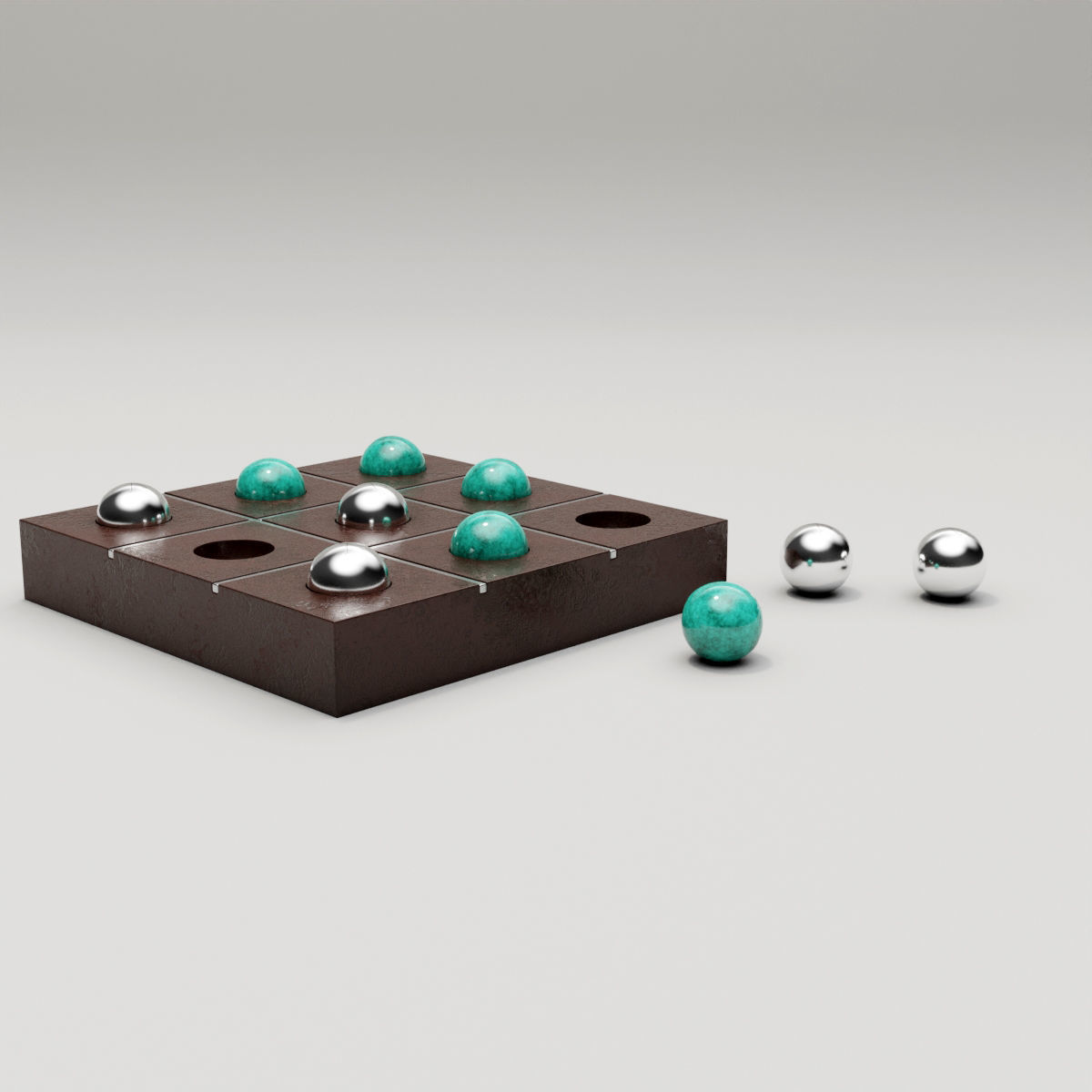 Tic Tac Toe Set 3D model_10