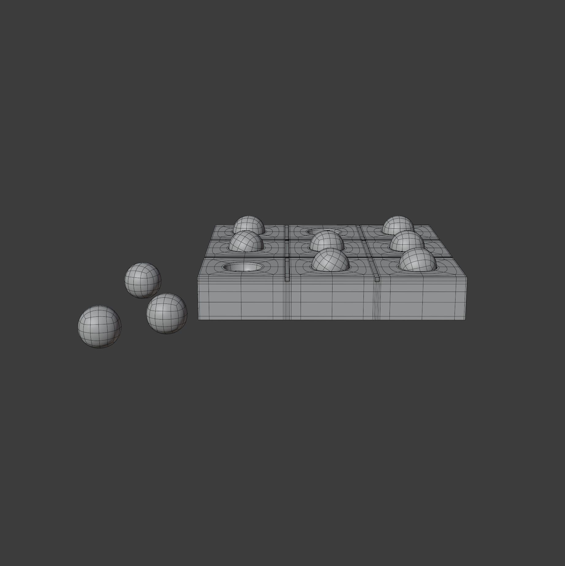 Tic Tac Toe Set 3D model_15