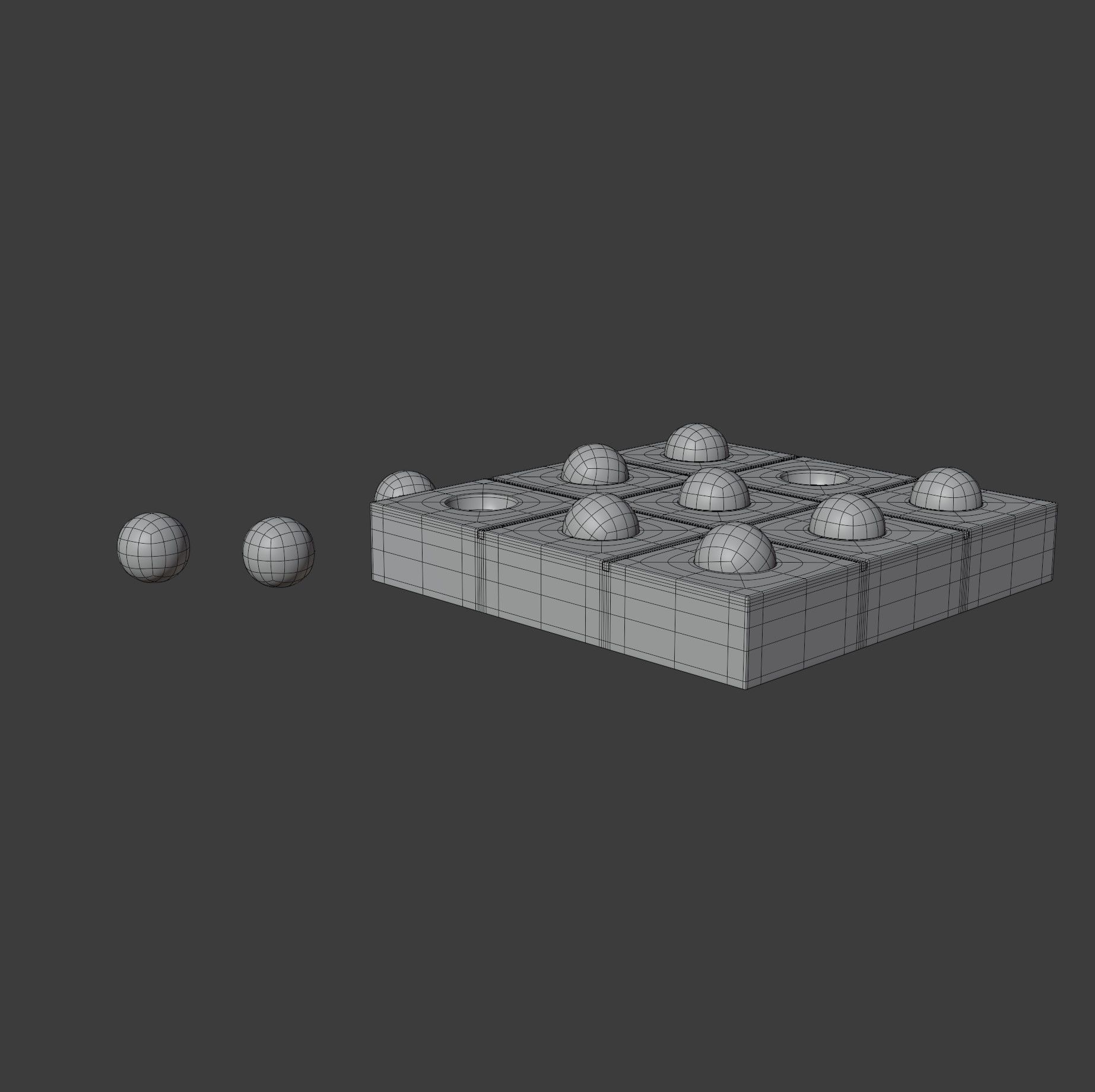 Tic Tac Toe Set 3D model_16