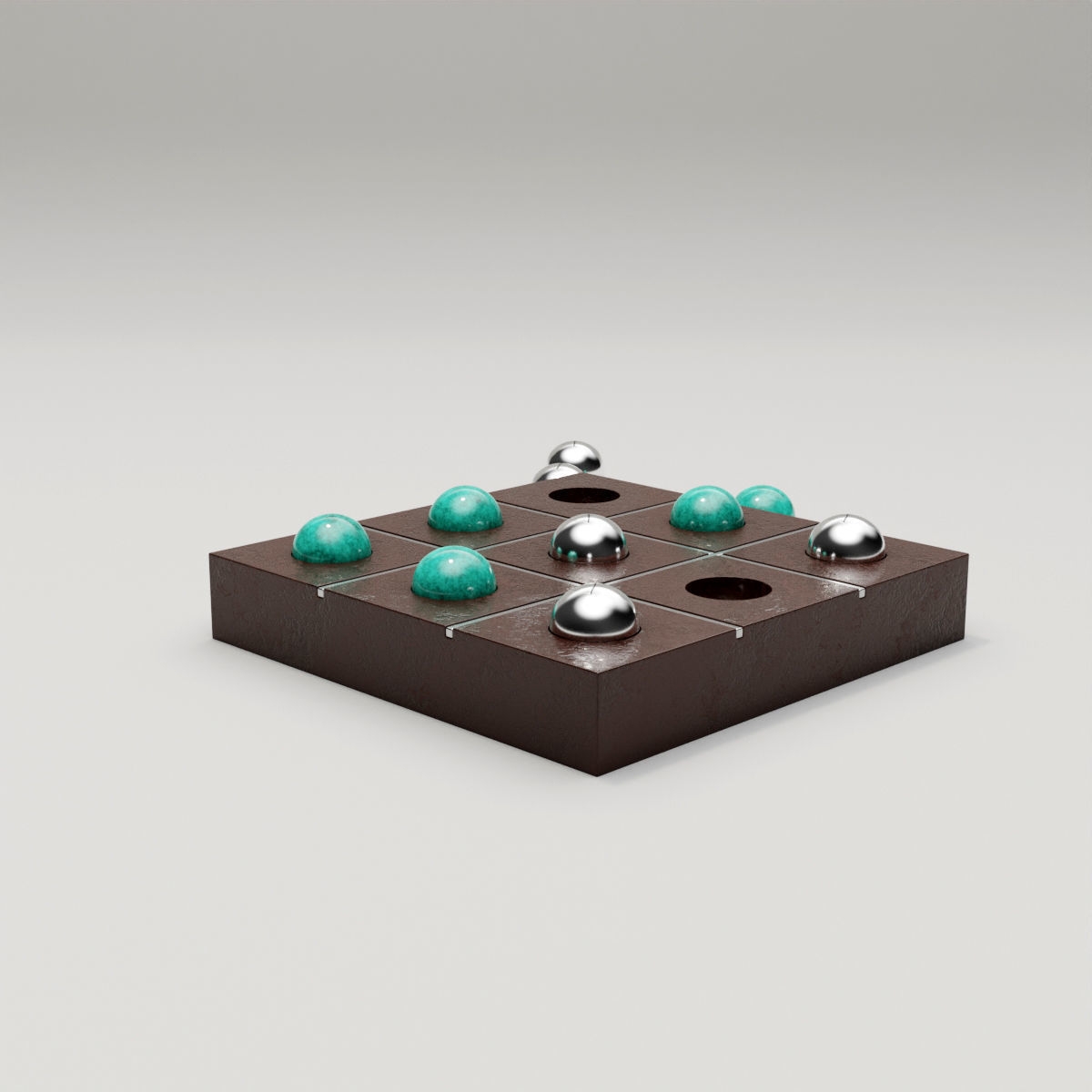 Tic Tac Toe Set 3D model_8