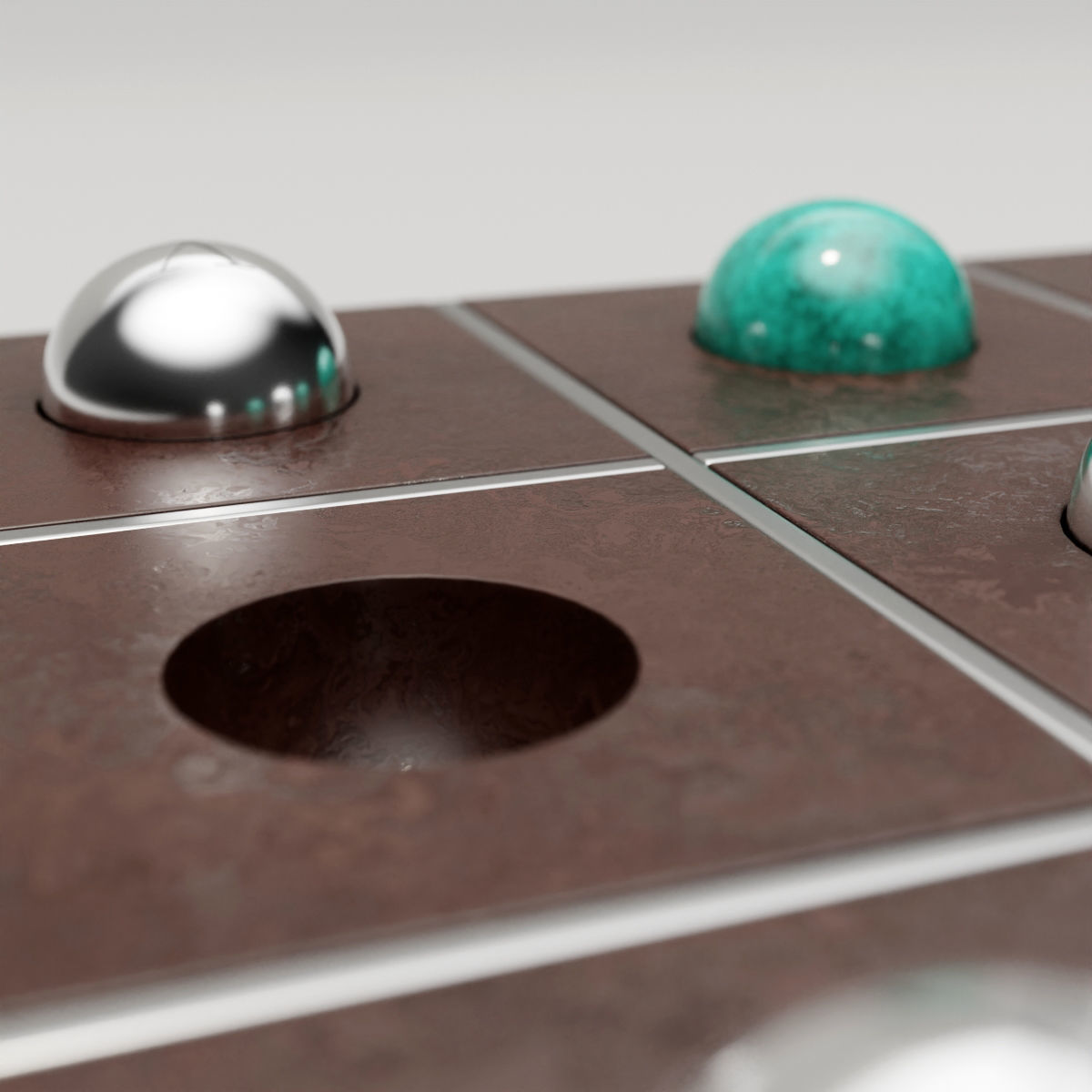 Tic Tac Toe Set 3D model_2