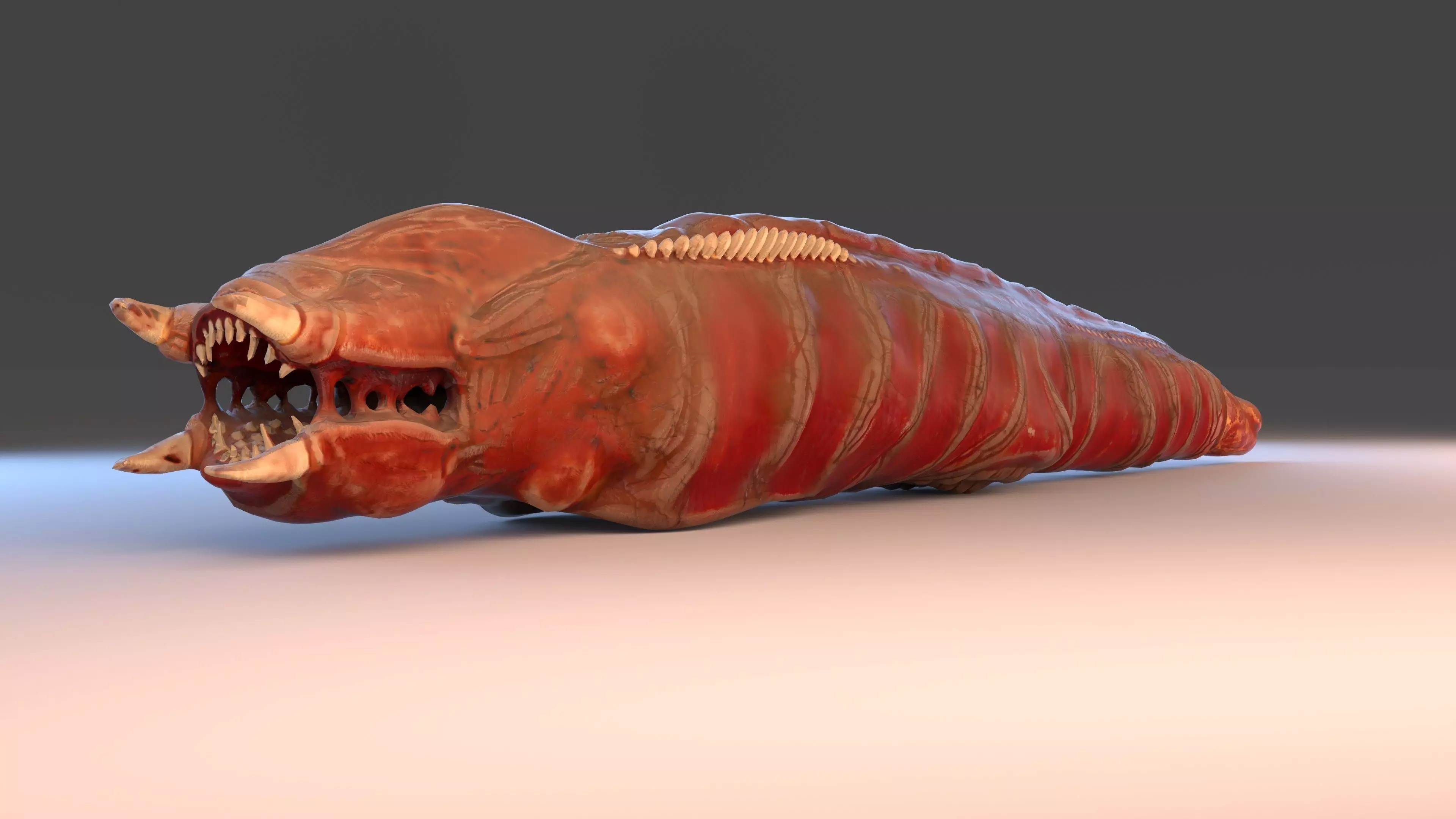 Worm monster 3D model_0